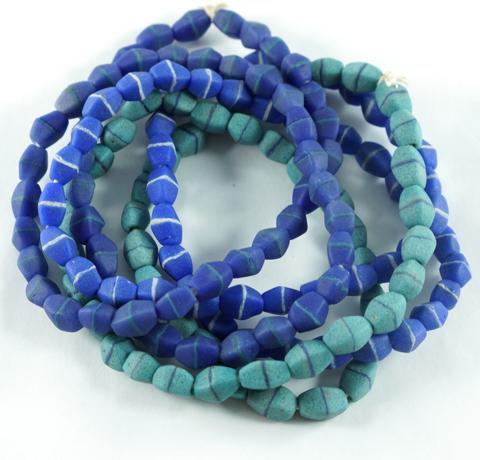 Blue Sandcast Beads - Image 4