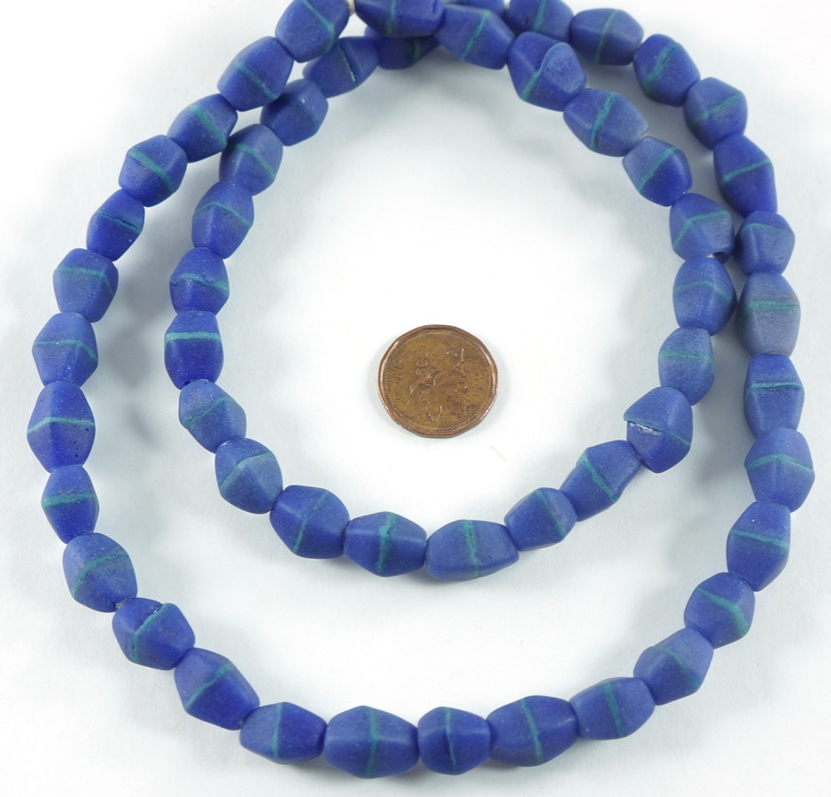 Blue Sandcast Beads - Image 3