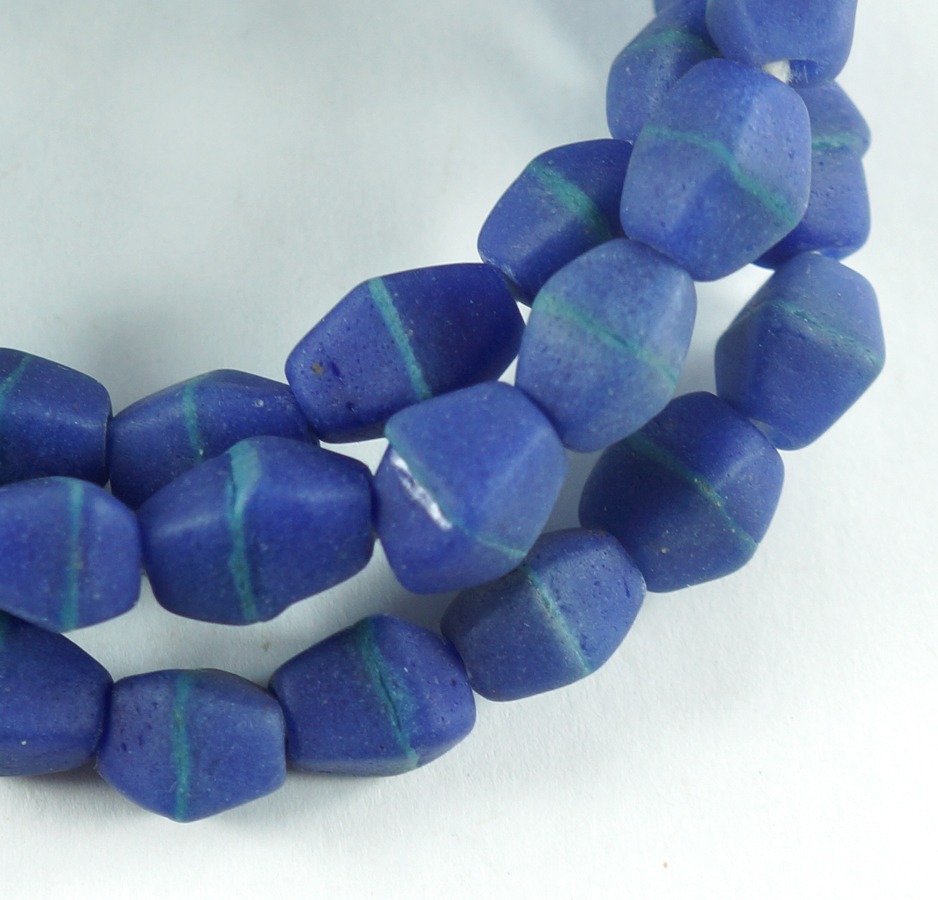 Blue Sandcast Beads - Image 2