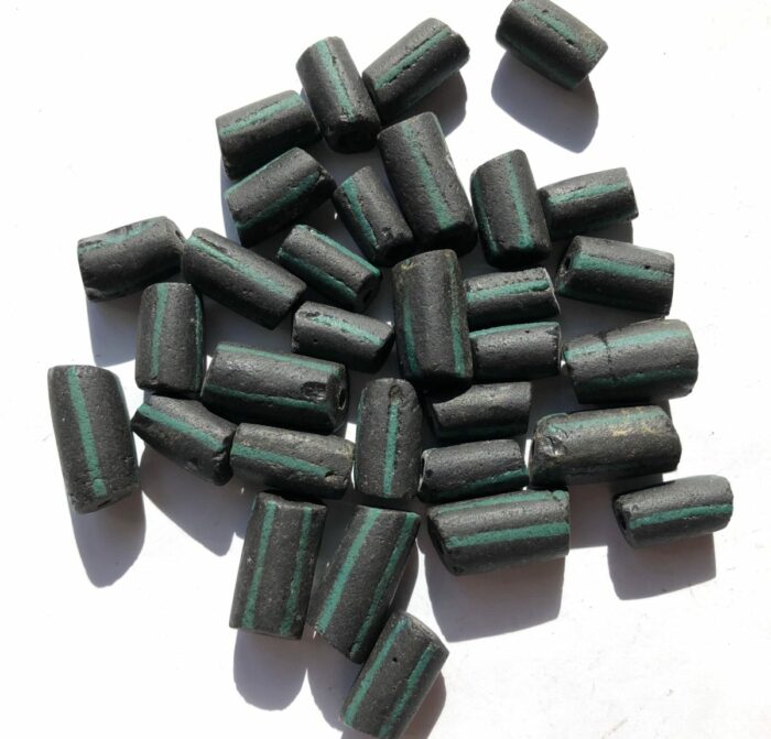 Green Sandcast Beads