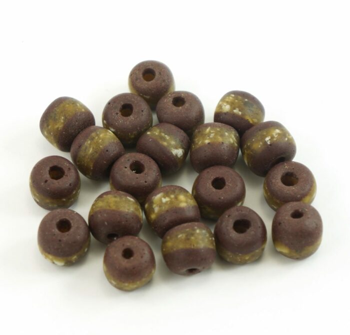 Brown Sandcast Beads