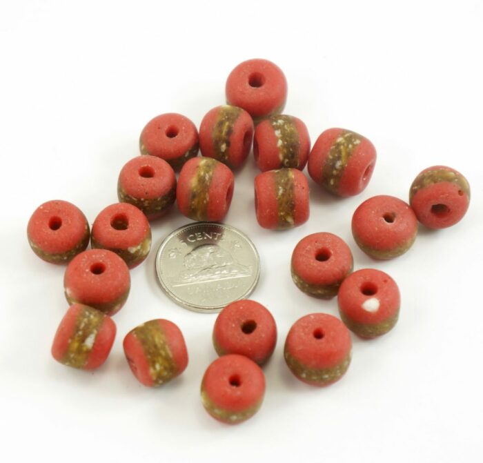 Red Sandcast Beads - Image 2
