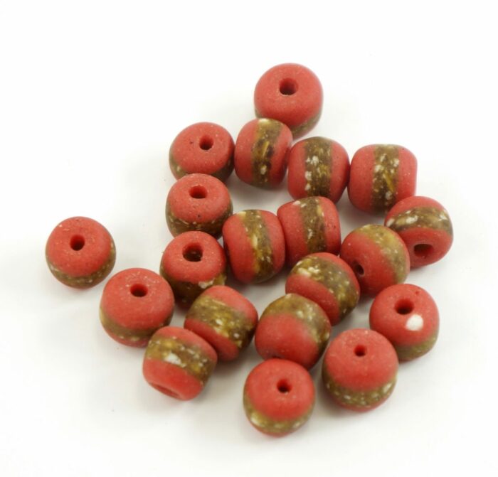 Red Sandcast Beads