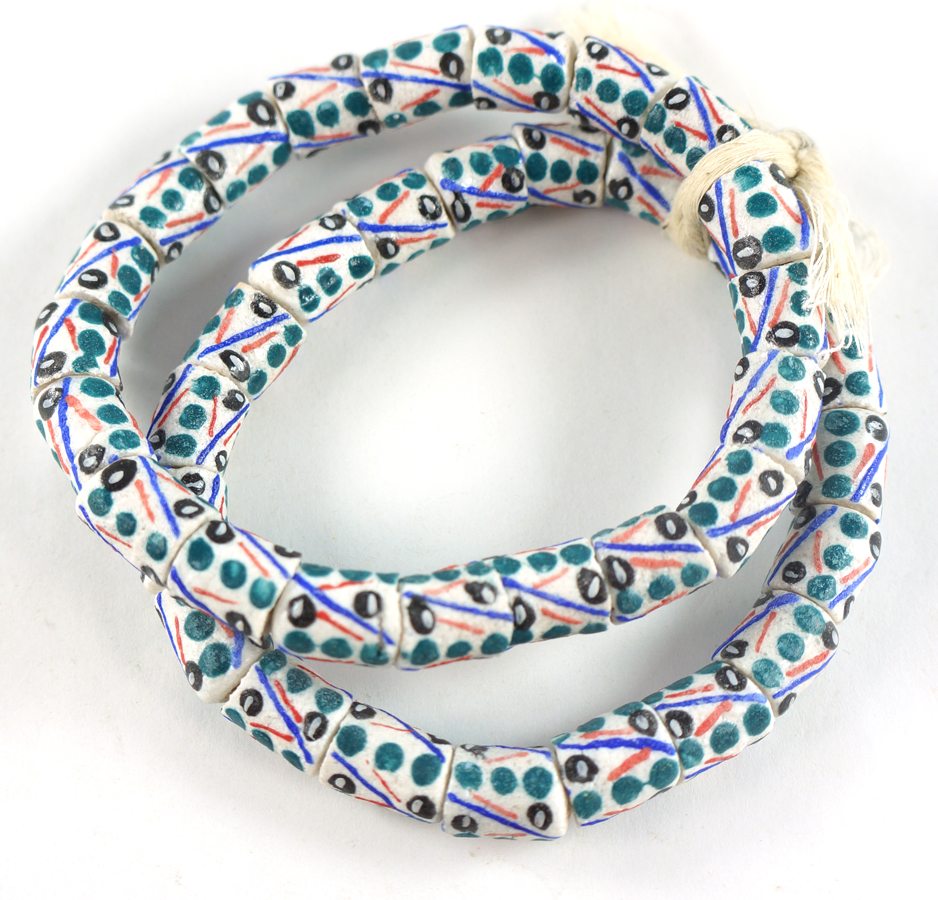 Handpainted Recycled Glass Beads