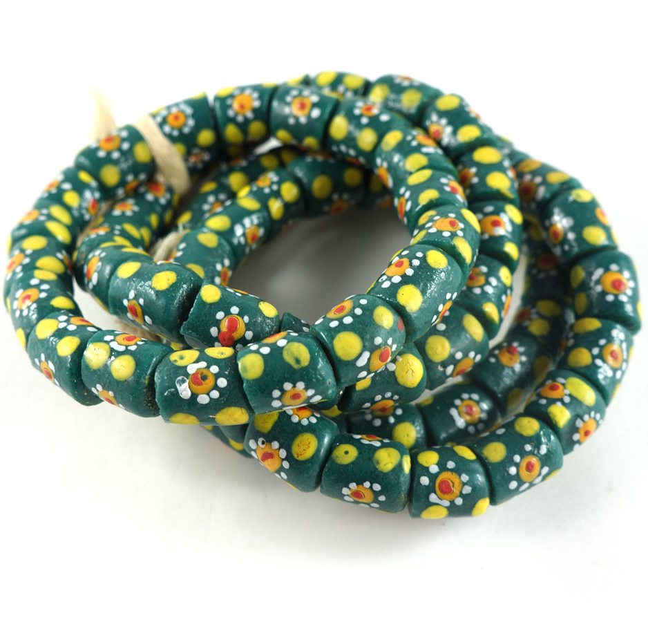 Handpainted Recycled Glass Beads