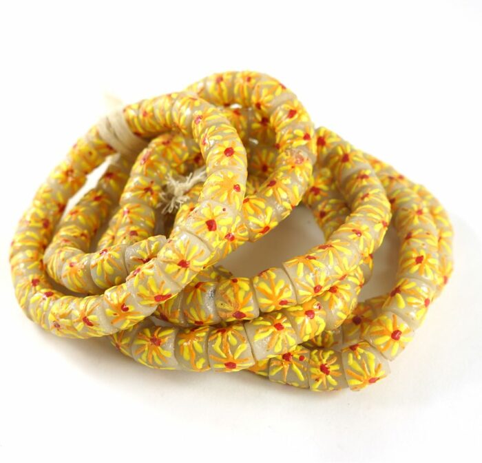 Handpainted Recycled Glass Beads