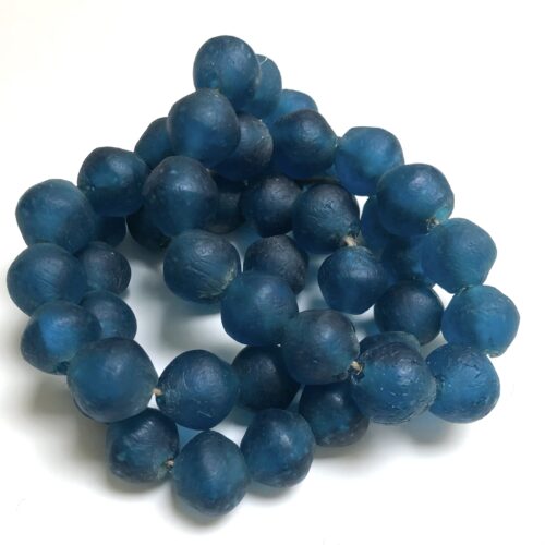 Blue Recycled Glass Bodom Bead