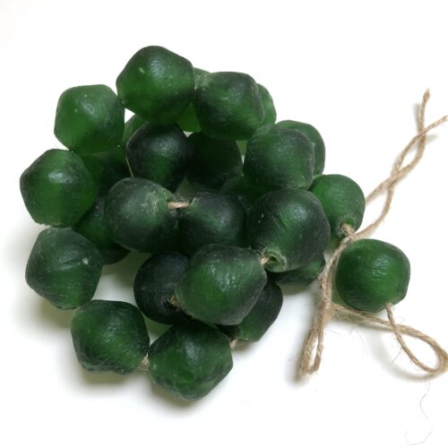 Forest Green Recycled Glass Bodom Bead