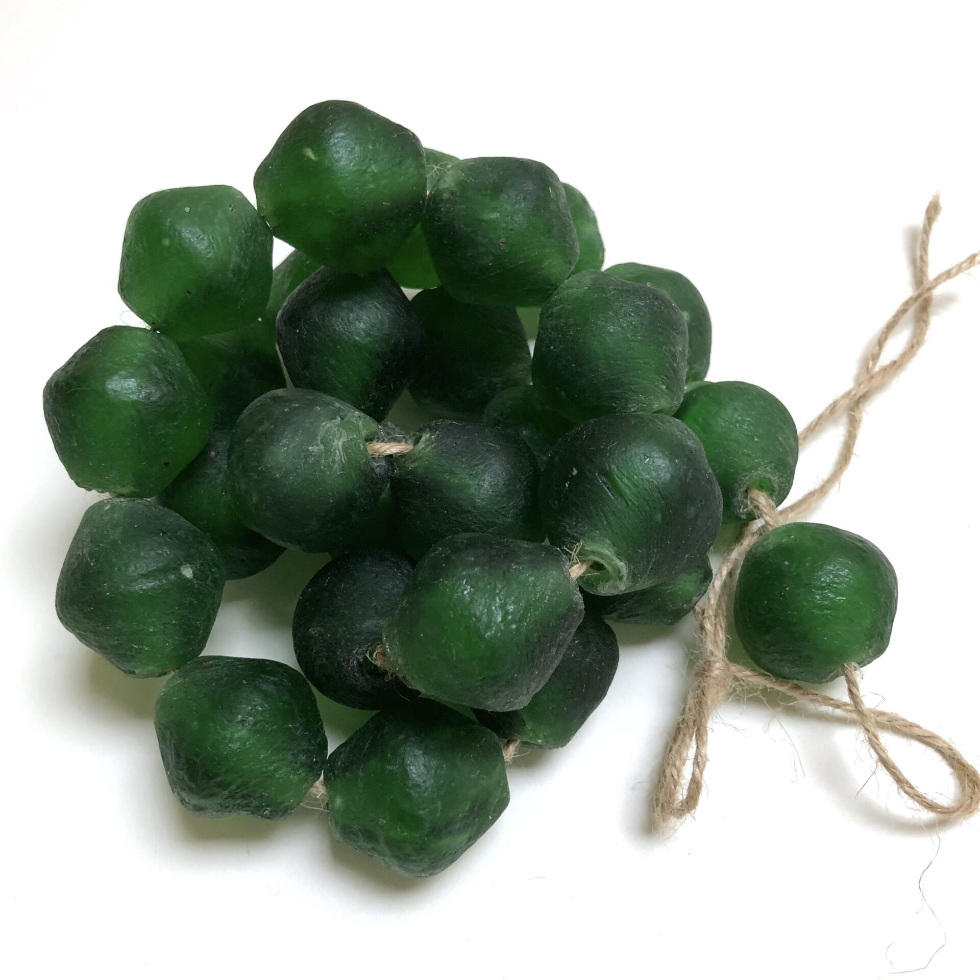 Forest Green Recycled Glass Bodom Bead