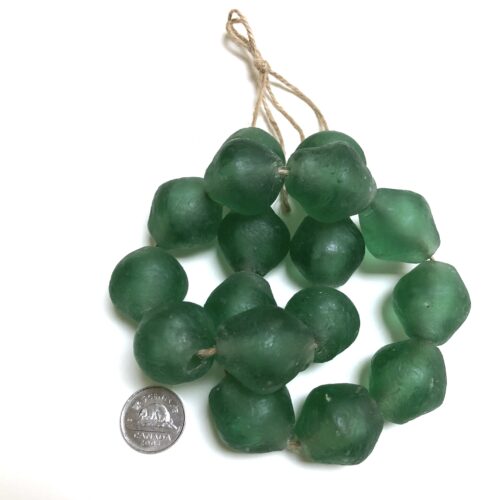 Green Recycled Glass Bodom Bead