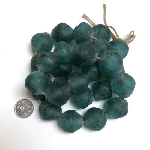 Blue Recycled Glass Bodom Bead