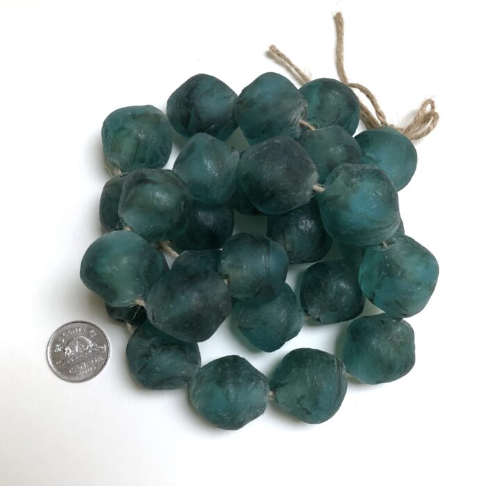 Blue Recycled Glass Bodom Bead