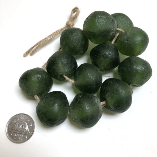 Moss Green Recycled Glass Bodom Bead