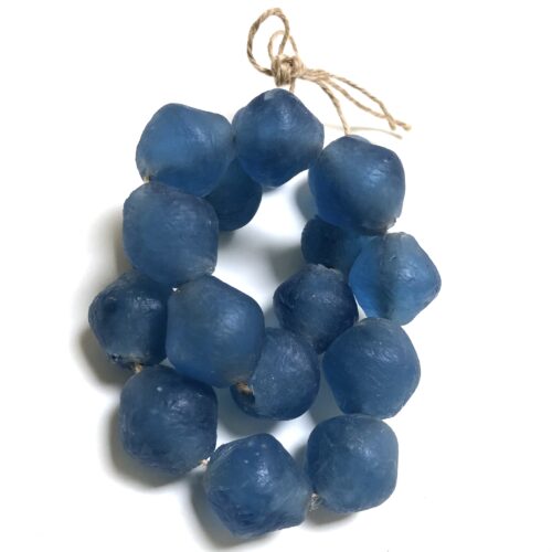 Blue Recycled Glass Bodom Bead