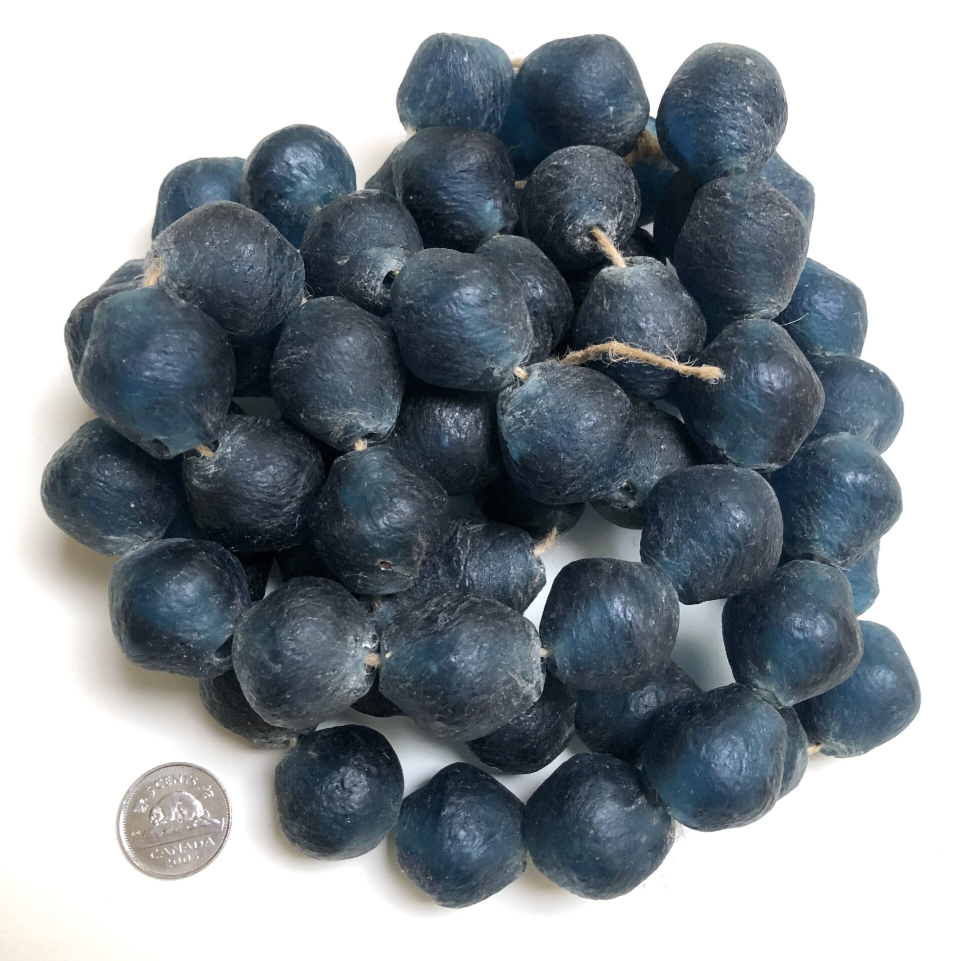 Blue Recycled Glass Bodom Bead