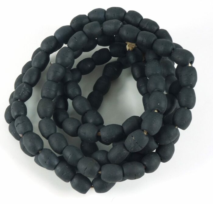 Black Recycled Glass Beads