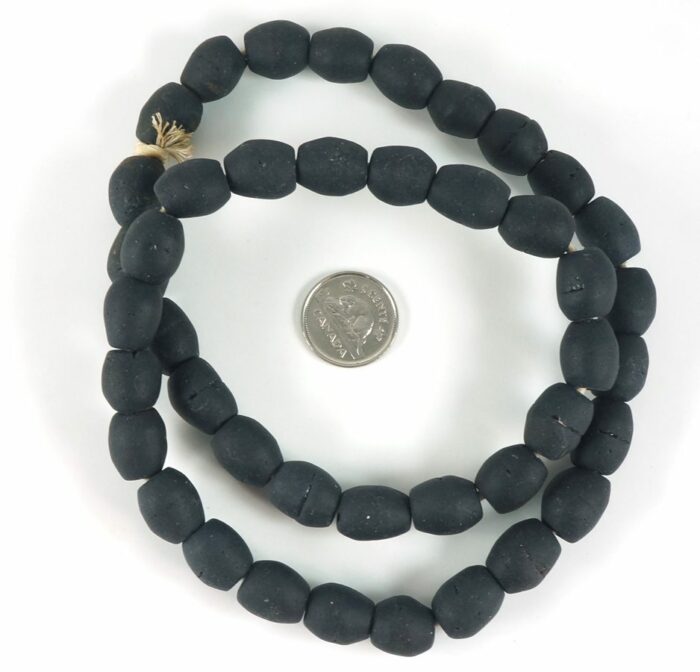 Black Recycled Glass Beads - Image 2
