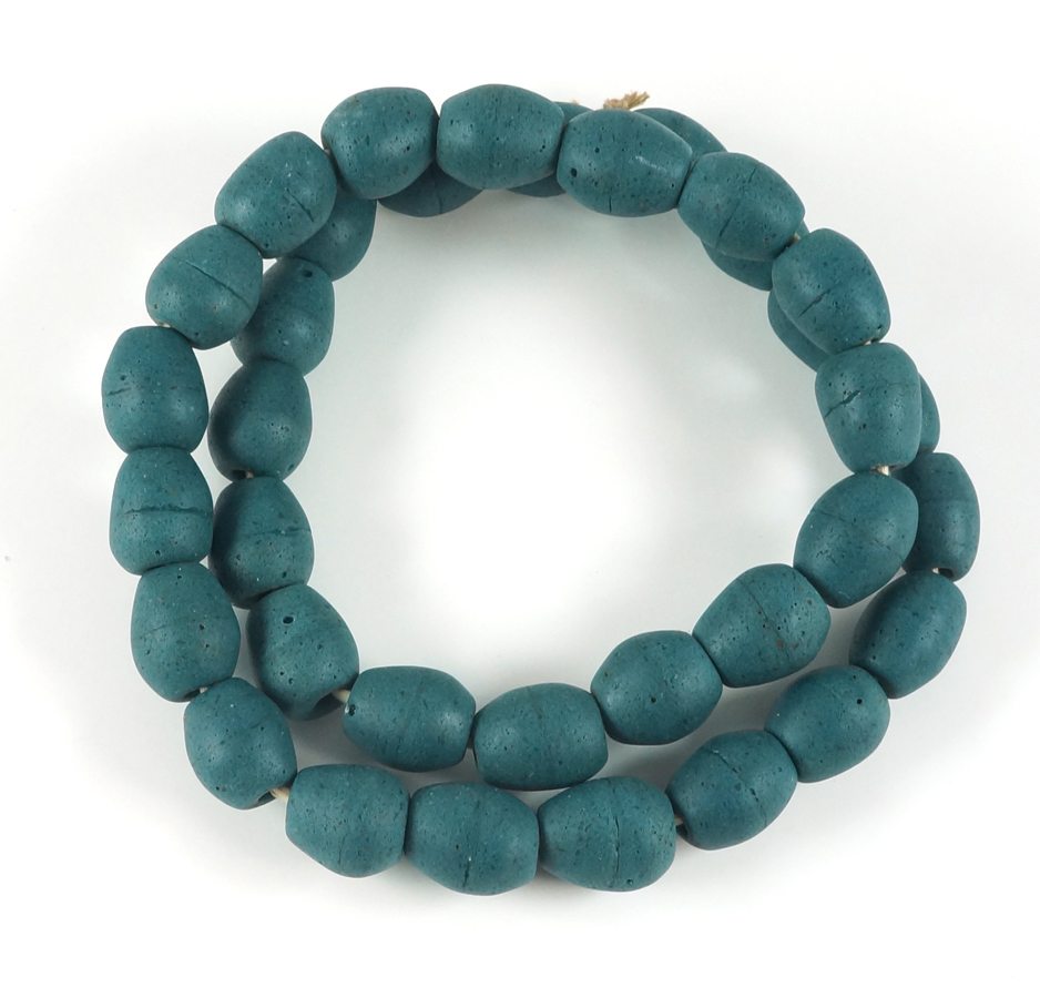 Teal Recycled Glass Beads - Image 3