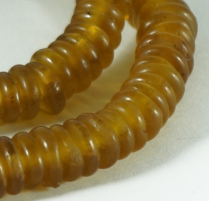 Butterscotch Recycled Glass Rondelles - Image 2