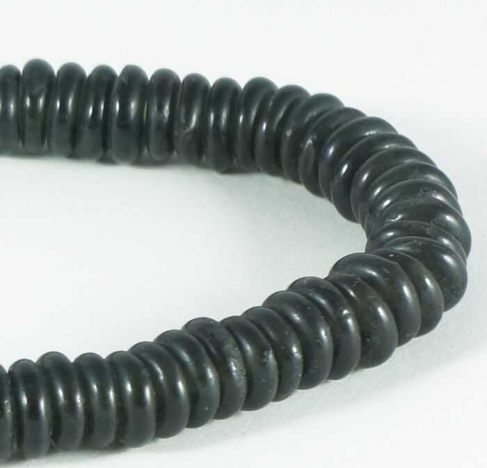 Black Recycled Glass Rondelles - Image 3