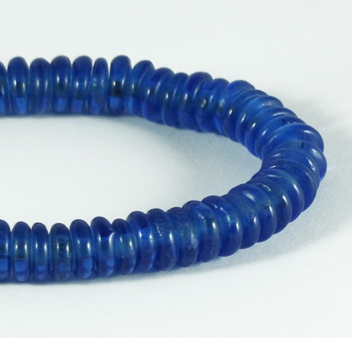 Cobolt Blue Recycled Glass Rondelles - Image 3
