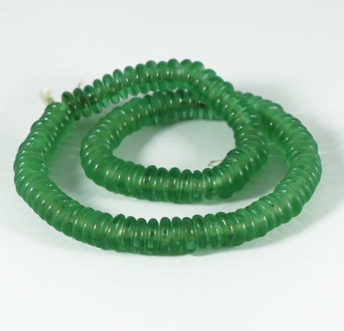 Green Recycled Glass Rondelles