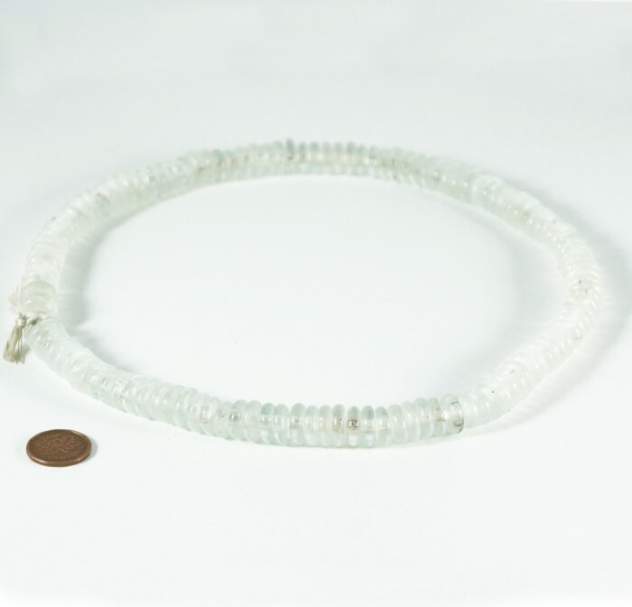 Clear Recycled Glass Rondelles - Image 4
