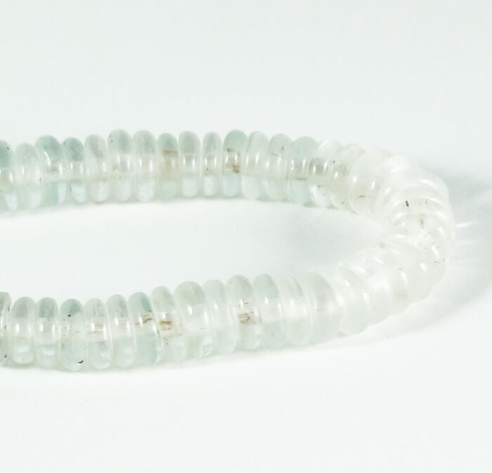 Clear Recycled Glass Rondelles - Image 3