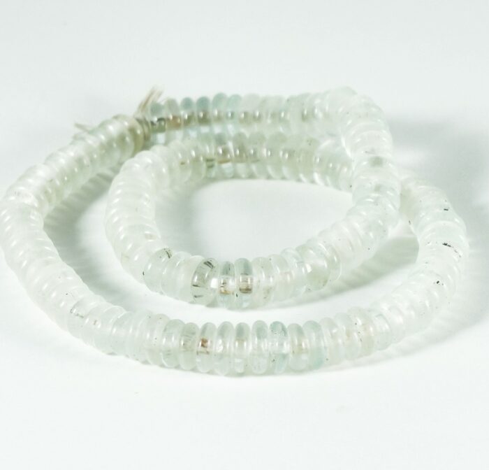 Clear Recycled Glass Rondelles