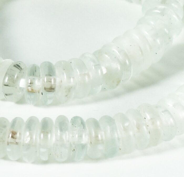 Clear Recycled Glass Rondelles - Image 2