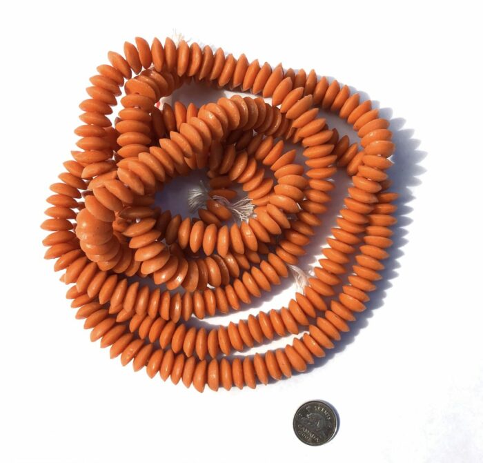 Orange Recycled Glass Disks - Image 2