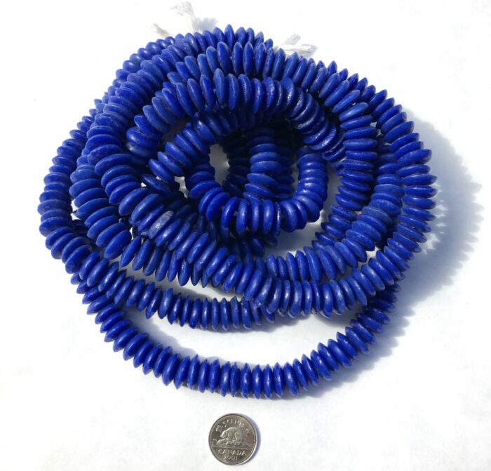 Royal Blue Recycled Glass Disks - Image 2