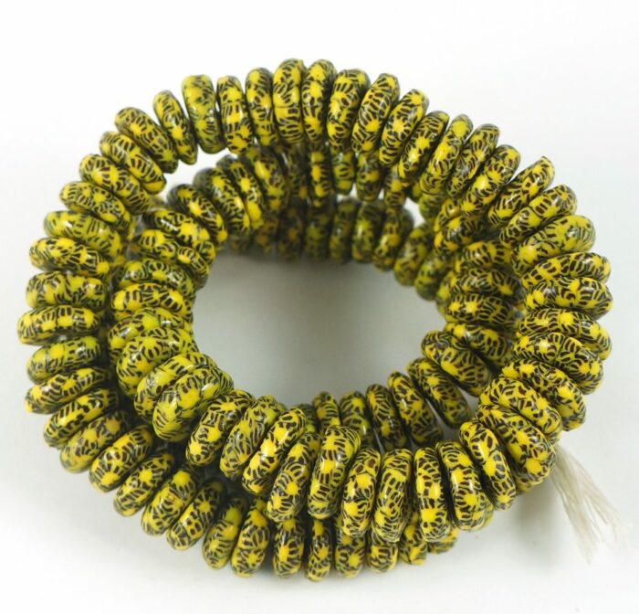 Recycled Glass Fancy Rondelles