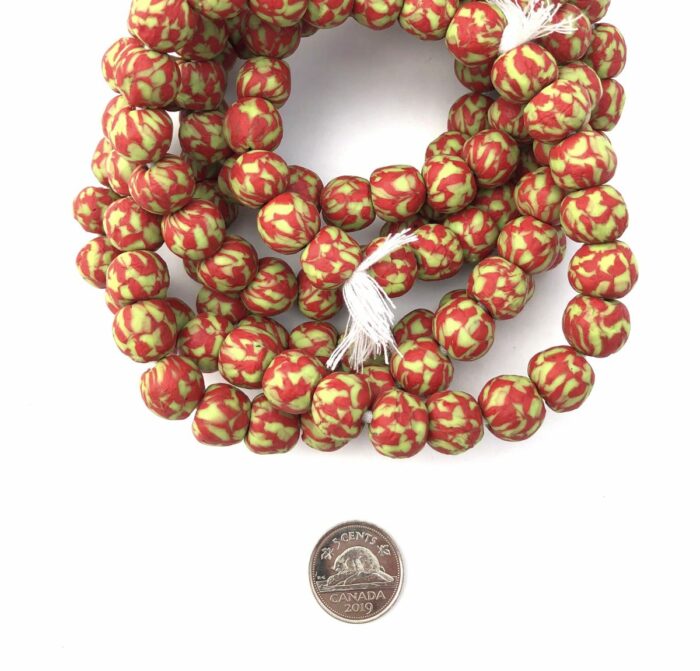 Lime+Red Fused Recycled Glass - Image 2