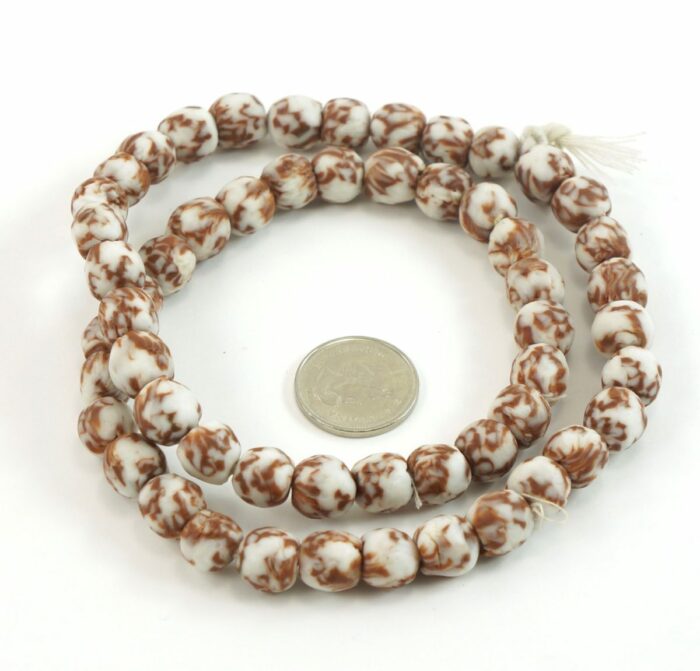 Small Brown+White Fused Recycled Glass - Image 2
