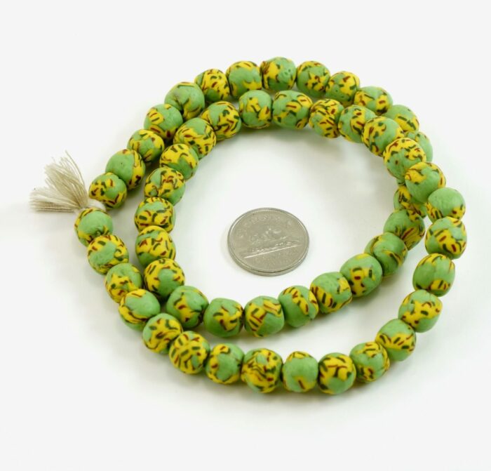 Small Lime Green Fused Recycled Glass - Image 2