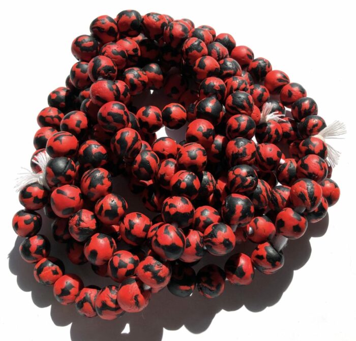 12mm Red+Black Fused Recycled Glass