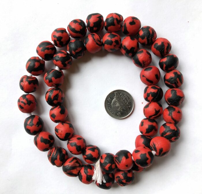 12mm Red+Black Fused Recycled Glass - Image 2