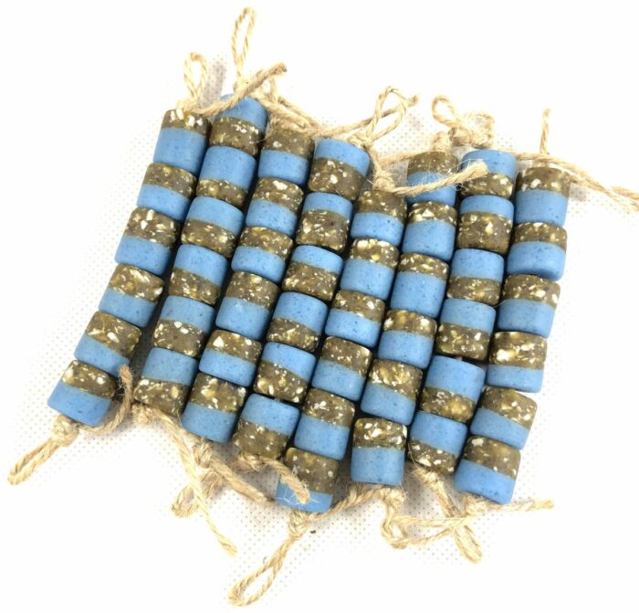 Two Colour Tube Beads