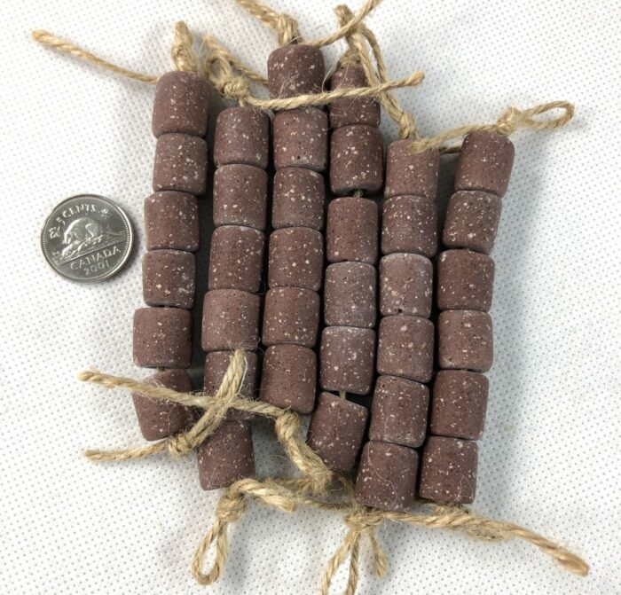Brick Blue Tube Beads - Image 3