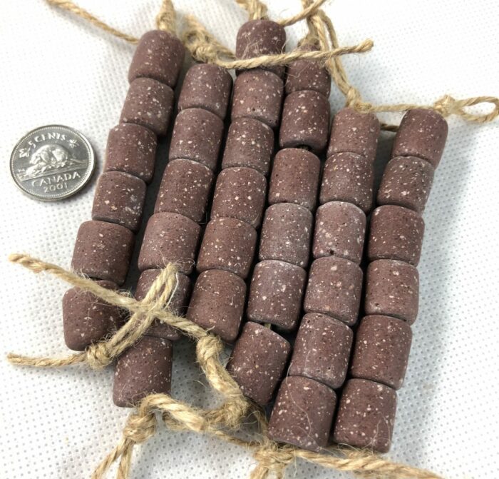 Brick Blue Tube Beads - Image 2