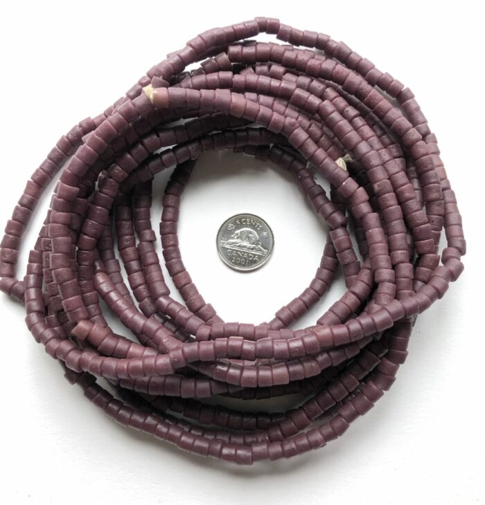Small Purple Tubular Beads - Image 3