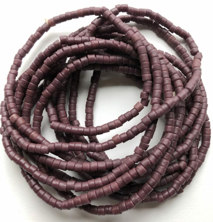 Small Purple Tubular Beads