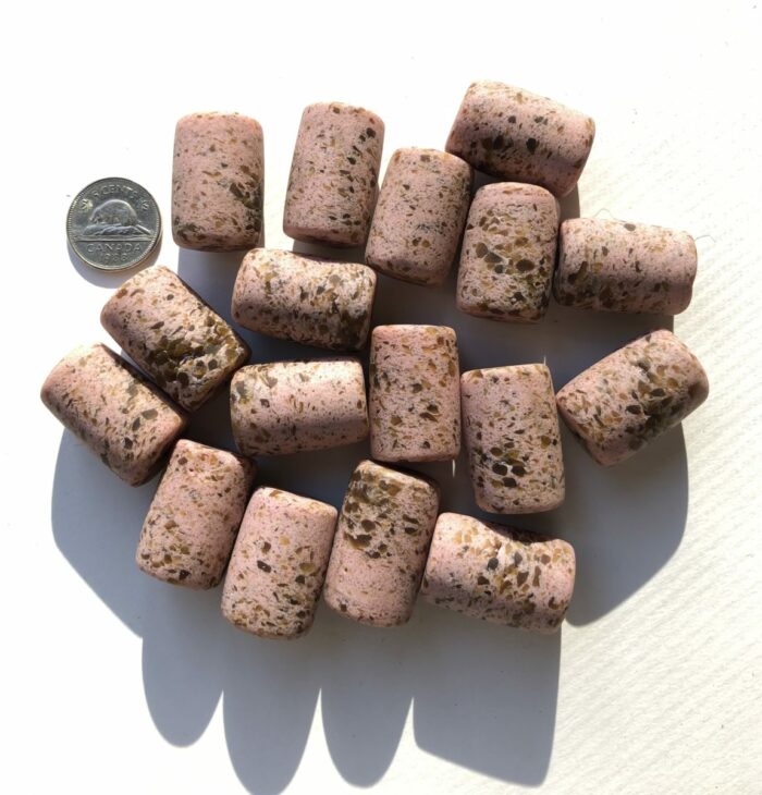 Pink Recycled Glass Tubes - Image 2