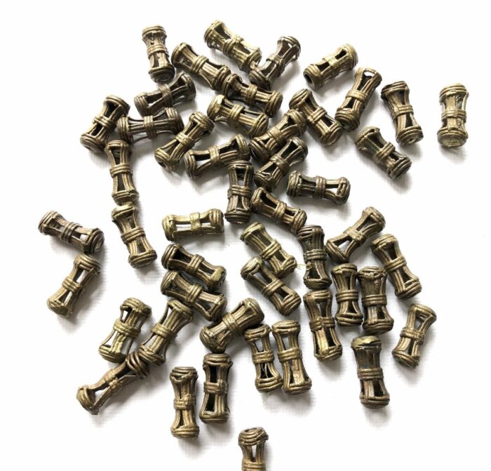 19mm Brass Barrel Beads