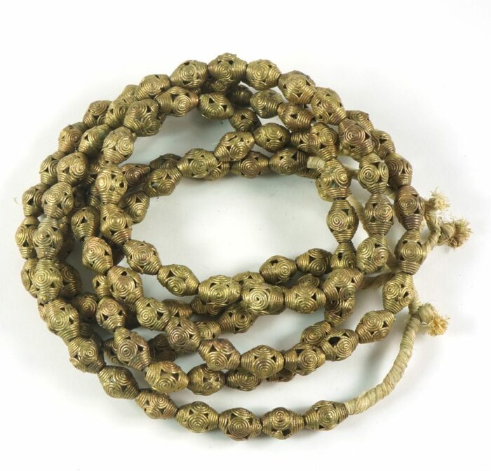 14mm Football Brass Beads