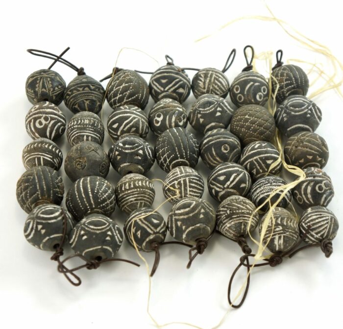 Mali Clay Spindle Beads
