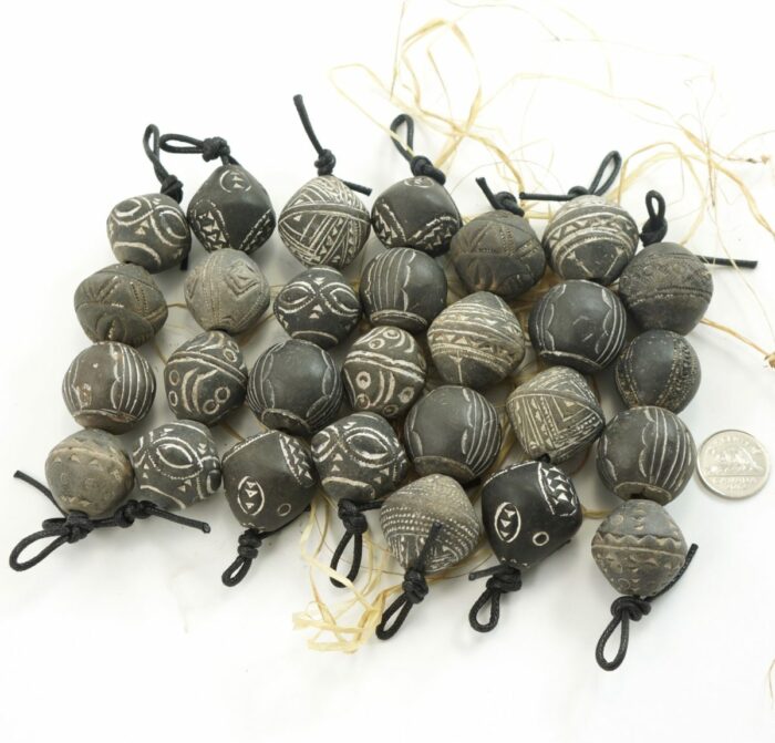 Mali Clay Spindle Beads - Image 2