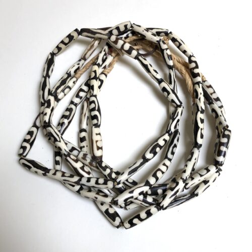 Tube Batik Bone Beads