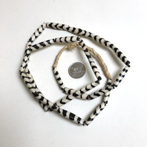 Tube Batik Bone Beads